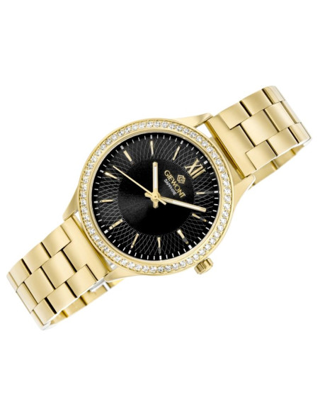 Zegarek damski giewont sapphire złoto czarny gw1140-b4