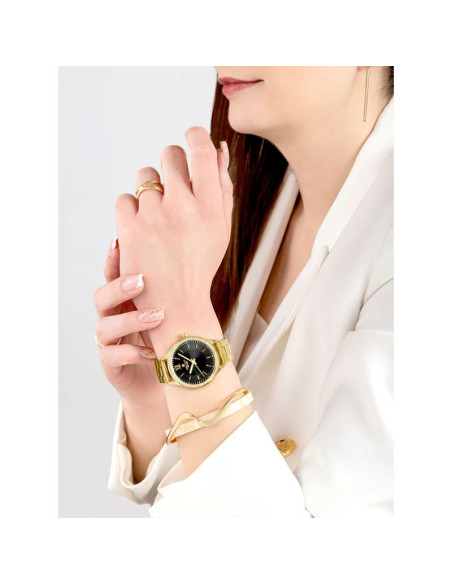 Zegarek damski giewont sapphire złoto czarny gw1140-b4