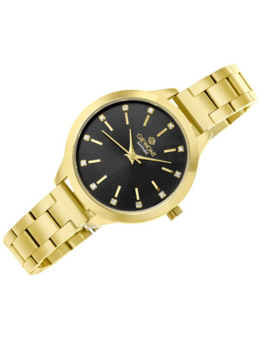 Zegarek damski giewont sapphire złoto czarny gw2720-b3