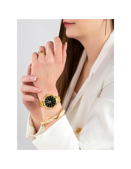 Zegarek damski giewont sapphire złoto czarny gw2720-b3