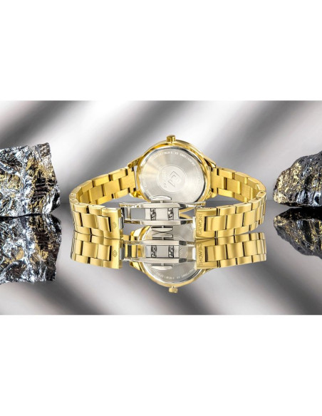 Zegarek damski giewont sapphire złoto czarny gw2720-b3