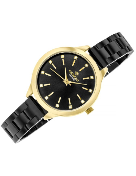 Zegarek damski giewont sapphire złoto czarny gw2720-b4