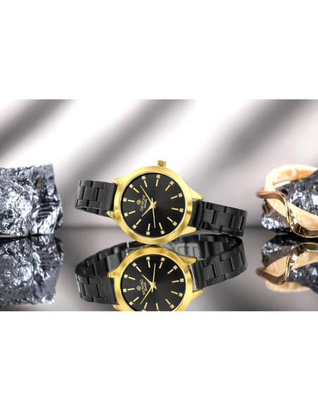 Zegarek damski giewont sapphire złoto czarny gw2720-b4