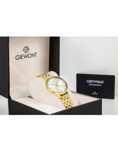 Zegarek damski giewont sapphire złoto srebrny gw7370-b2
