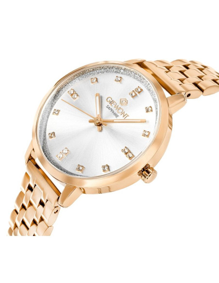 Zegarek damski giewont sapphire różowe złoto gw7370-b3