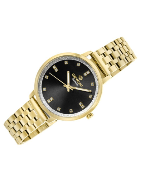 Zegarek damski giewont sapphire złoto czarny gw7370-b4