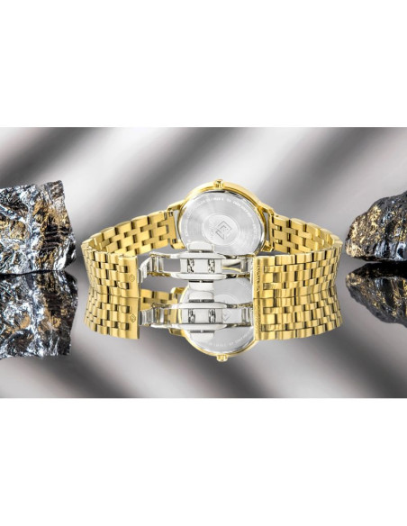 Zegarek damski giewont sapphire złoto czarny gw7370-b4