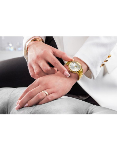 Zegarek damski giewont sapphire złoto srebrny gw2360-b2