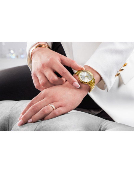 Zegarek damski giewont sapphire złoto srebrny gw2360-b2