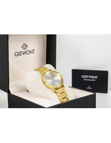 Zegarek damski giewont sapphire złoto srebrny gw2360-b2