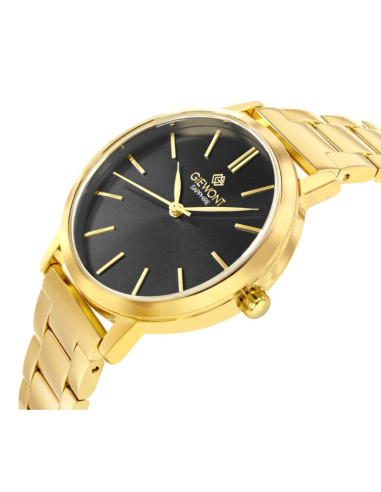 Zegarek damski giewont sapphire złoto czarny gw2360-b3