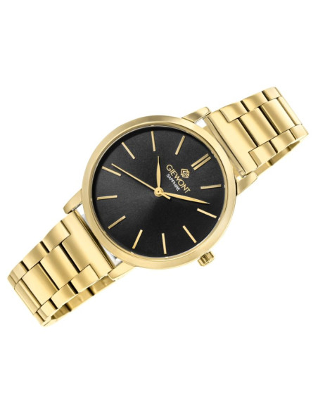 Zegarek damski giewont sapphire złoto czarny gw2360-b3