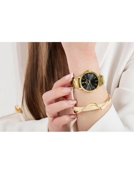 Zegarek damski giewont sapphire złoto czarny gw2360-b3