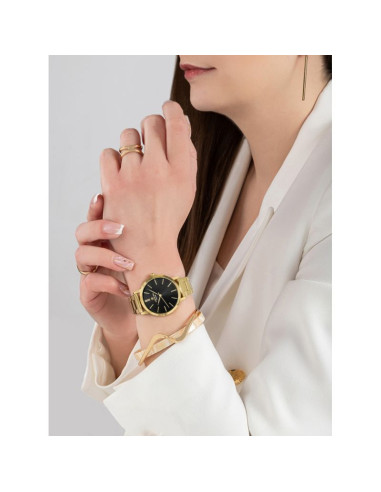 Zegarek damski giewont sapphire złoto czarny gw2360-b3