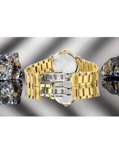 Zegarek damski giewont sapphire złoto czarny gw2360-b3