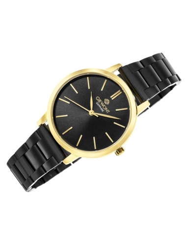 Zegarek damski giewont sapphire złoto czarny gw2360-b4