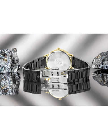 Zegarek damski giewont sapphire złoto czarny gw2360-b4