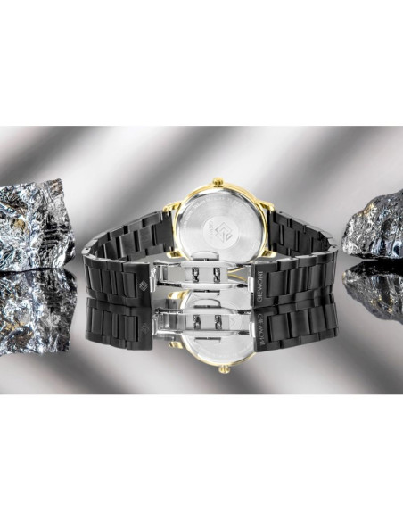 Zegarek damski giewont sapphire złoto czarny gw2360-b4