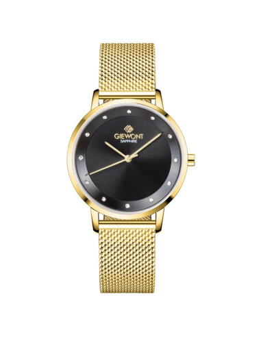 Zegarek damski giewont sapphire złoto czarny gw4130-b3