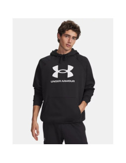 Bluza z kapturem under armour rival fleece logo hoodie - black/white 2