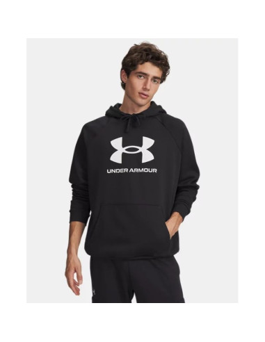 Bluza z kapturem under armour rival fleece logo hoodie - black/white