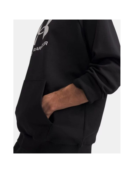Bluza z kapturem under armour rival fleece logo hoodie - black/white