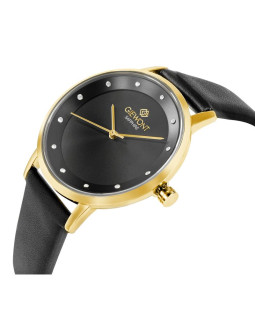 Zegarek damski giewont sapphire złoto czarny gw4130-a4 2