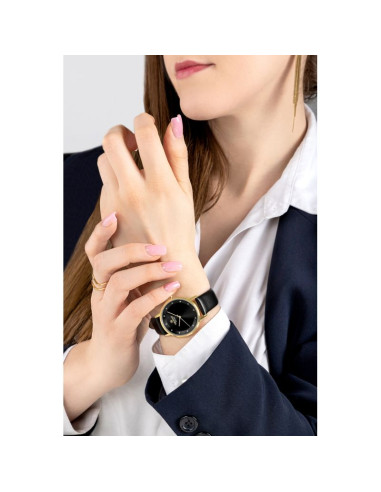 Zegarek damski giewont sapphire złoto czarny gw4130-a4