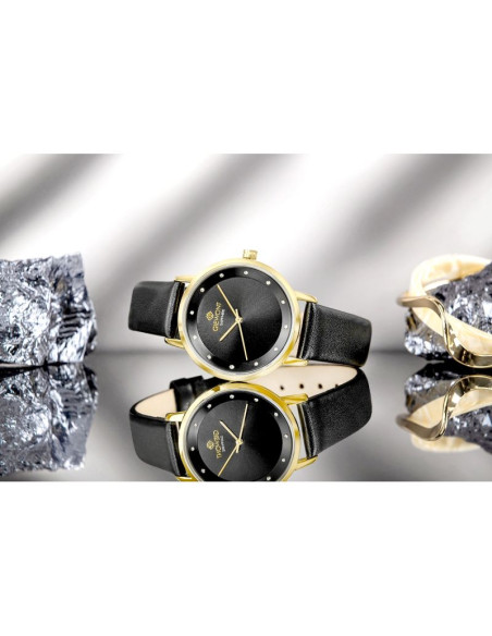 Zegarek damski giewont sapphire złoto czarny gw4130-a4