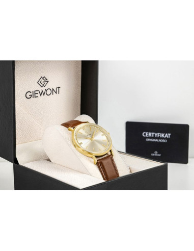 Zegarek damski giewont sapphire złoty gw5390-a3