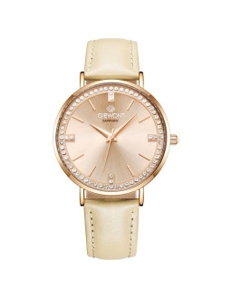 Zegarek damski giewont sapphire różowe złoto gw5390-a5