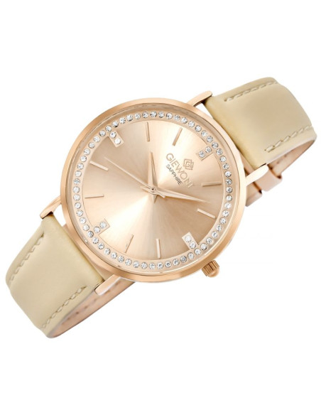 Zegarek damski giewont sapphire różowe złoto gw5390-a5