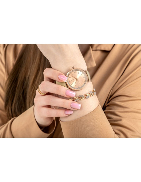 Zegarek damski giewont sapphire różowe złoto gw5390-a5