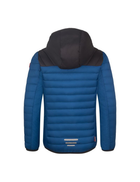Kurtka trollkids eikefjord ultra-light polyfiber alpejski niebieski/czarny/promienny czerwony/kasztanowy (463-144)
