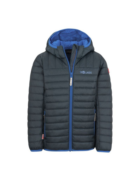 Kurtka ultralekka przejściowa dziecięca dla chłopca/dziewczynki trollkids kids eikefjord jacket dark navy/cobalt blue (463-110)