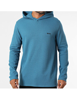 Boss nightwear waffle open blue (50535885-470)