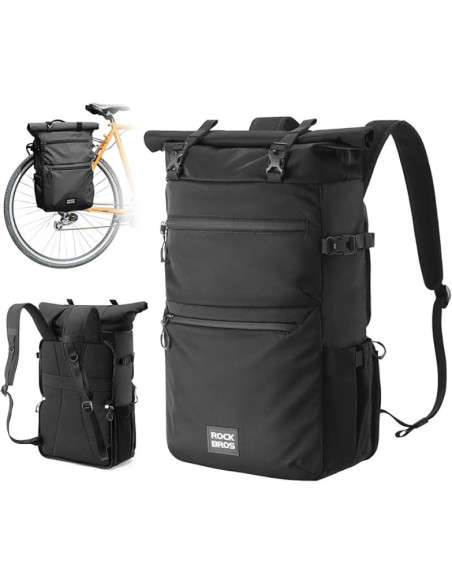 Rockbros wielofunkcyjna torba/plecak czarna 11-16l