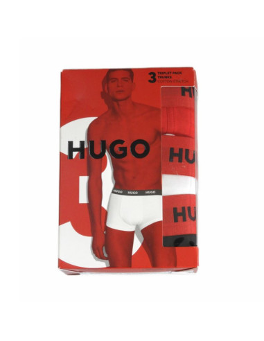 Męskie bokserki hugo boss triplet pack ze stretchem 3 pary - 10241868-972