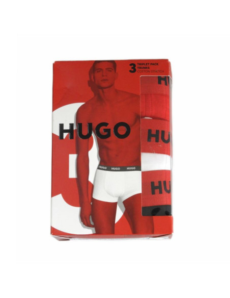 Męskie bokserki hugo boss triplet pack ze stretchem 3 pary - 10241868-972