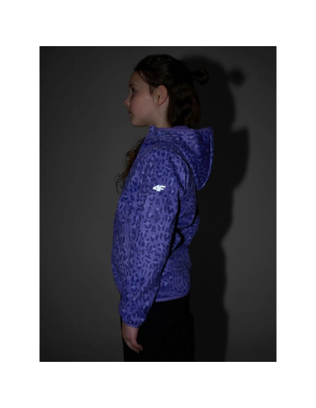 Kurtka softshell wiatroodporna membrana 5000 dziewczęca 4f 4fjraw25tsoff507-90a