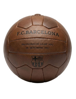 Fc barcelona piłka nożna retro camp nou oficjalna licencjonowana skóra naturalna b1048