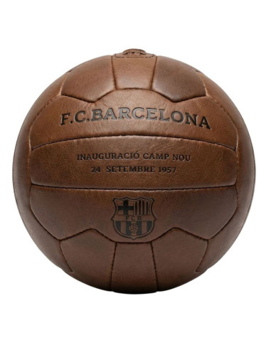 Fc barcelona piłka nożna retro camp nou oficjalna licencjonowana skóra naturalna b1048