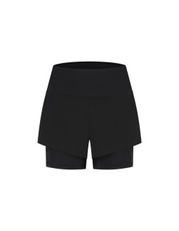 Rogelli spodenki damskie 2w1  distance czarne m