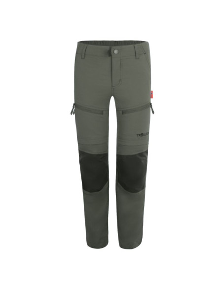 Spodnie zapinane na zamek dziecięce dla chłopca/dziewczynki trollkids kids nordfjord zip-off pants clay green (852-328)