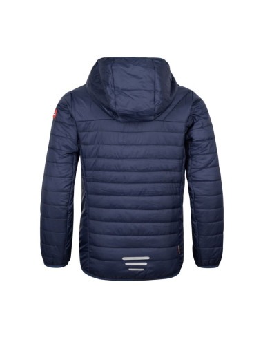 Kurtka ultralekka przejściowa dziecięca dla chłopca/dziewczynki trollkids kids eikefjord jacket navy/bright green (463-100)