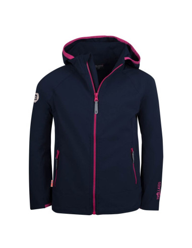 Kurtka z rozciągliwym stretchem dziecięca dla dziewczynki trollkids girls kvalvika jacket navy/magenta (329-114)