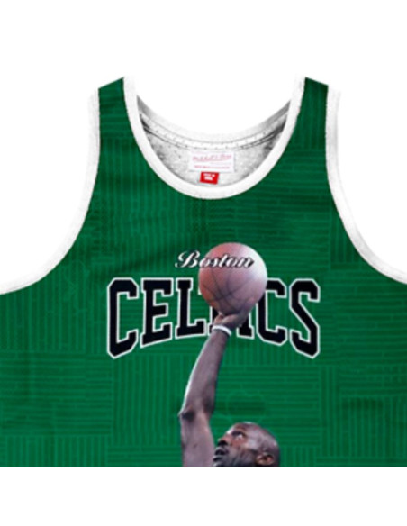 Koszulka tank top mitchell & ness nba boston celtics kevin garnett zielona - mstksc19048