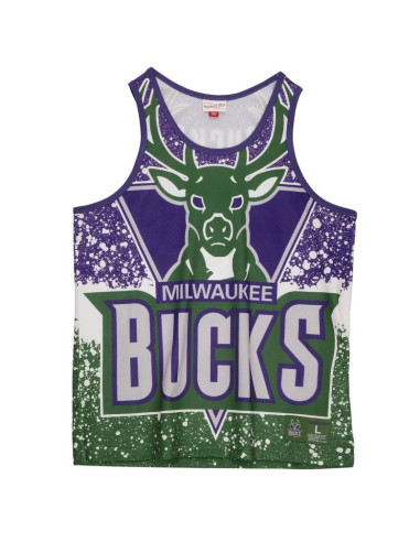 Koszulka męska bez rękawów mitchell & ness nba milwaukee bucks tank top