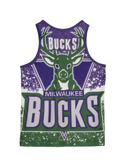 Koszulka męska bez rękawów mitchell & ness nba milwaukee bucks tank top 2