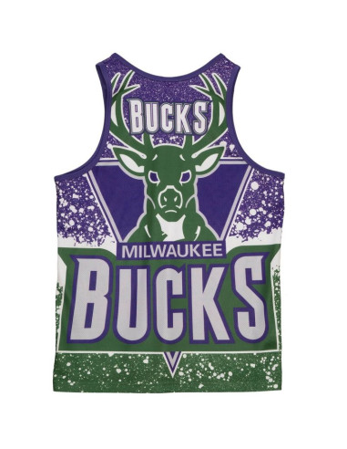 Koszulka męska bez rękawów mitchell & ness nba milwaukee bucks tank top